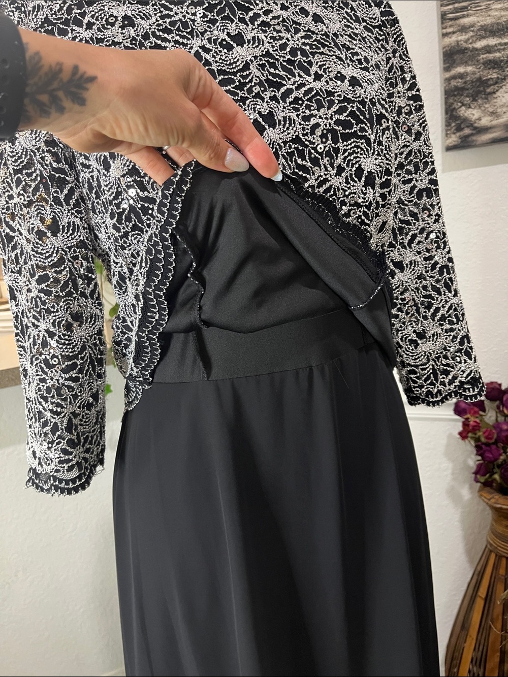 Alex Evenings Black Evening Dress size 10 - Picture 17 of 17